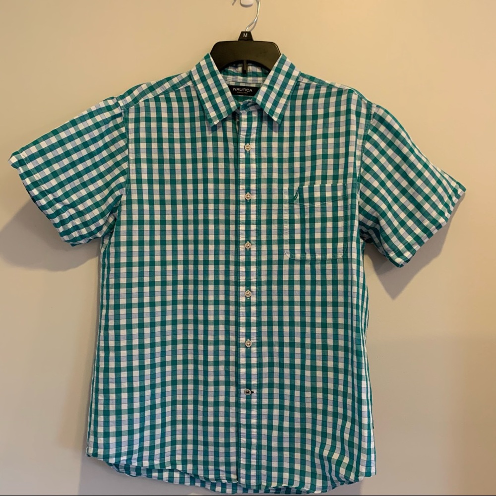 Nautical Short Sleeve Button Down